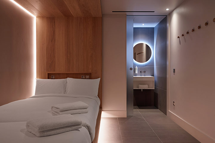 zedwell Hotels Cocoon bedroom and bathroom